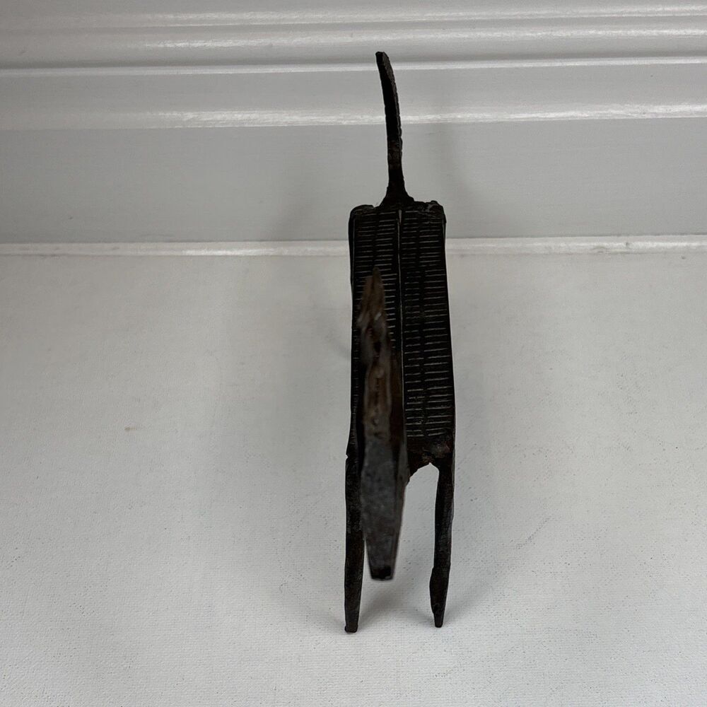 Vintage Mid-Century Modern Brutalist Forged Iron Gazelle Antelope Sculpture - Picture 3 of 16
